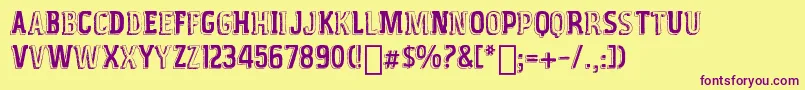 VintageFair Font – Purple Fonts on Yellow Background