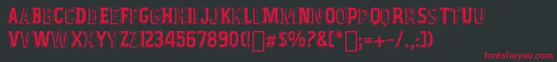フォントVintageFair – 黒い背景に赤い文字