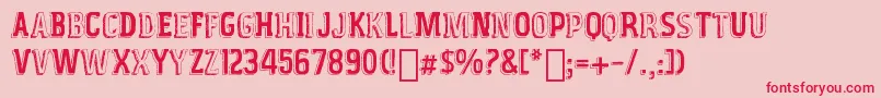VintageFair Font – Red Fonts on Pink Background