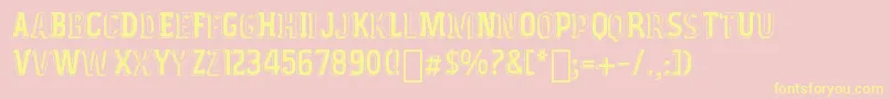 VintageFair Font – Yellow Fonts on Pink Background