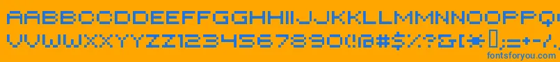 Hiloginreg Font – Blue Fonts on Orange Background