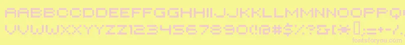 Hiloginreg Font – Pink Fonts on Yellow Background