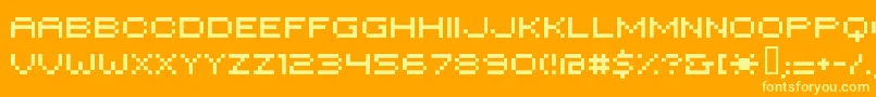 Hiloginreg-fontti – keltaiset fontit oranssilla taustalla