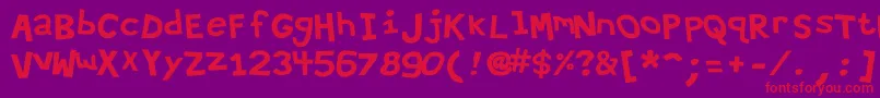 Hypewri3 Font – Red Fonts on Purple Background