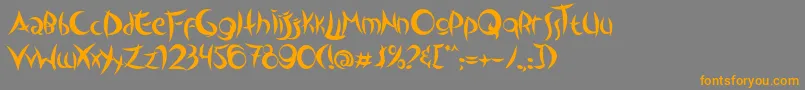 OutsidersTypeface Font – Orange Fonts on Gray Background