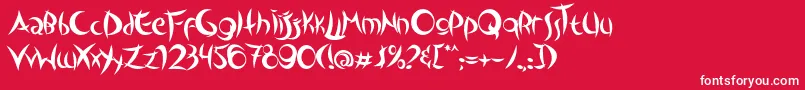 OutsidersTypeface Font – White Fonts on Red Background