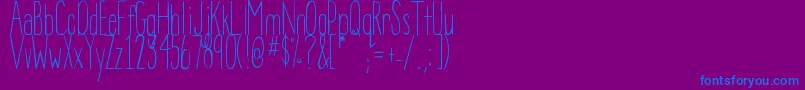 Шрифт Beanpole – синие шрифты на фиолетовом фоне