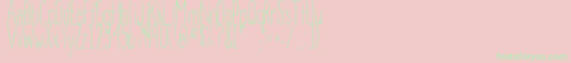 Beanpole-Schriftart – Grüne Schriften auf rosa Hintergrund