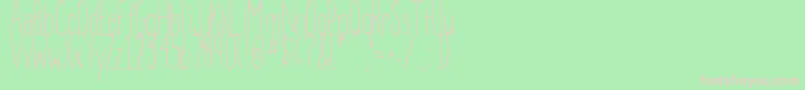 Beanpole Font – Pink Fonts on Green Background