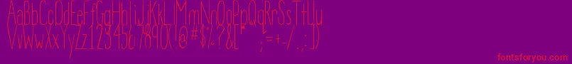 Beanpole-Schriftart – Rote Schriften auf violettem Hintergrund