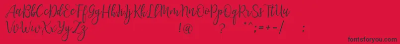 LanaraScriptDemo Font – Black Fonts on Red Background