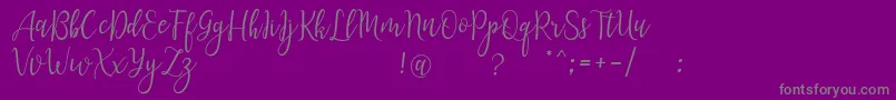 LanaraScriptDemo Font – Gray Fonts on Purple Background