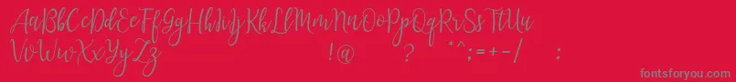 LanaraScriptDemo Font – Gray Fonts on Red Background