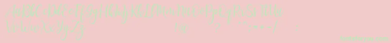 LanaraScriptDemo Font – Green Fonts on Pink Background