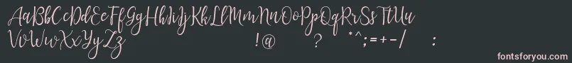 LanaraScriptDemo Font – Pink Fonts on Black Background