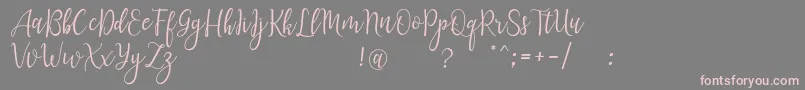 LanaraScriptDemo Font – Pink Fonts on Gray Background