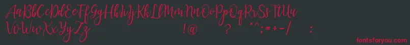 LanaraScriptDemo Font – Red Fonts on Black Background