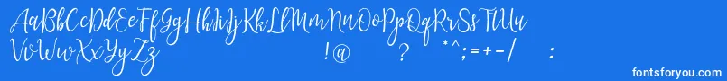 LanaraScriptDemo Font – White Fonts on Blue Background