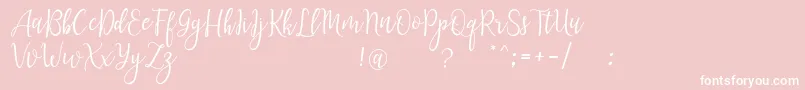 LanaraScriptDemo Font – White Fonts on Pink Background