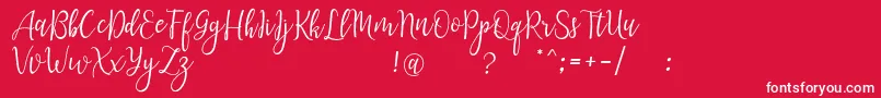 LanaraScriptDemo Font – White Fonts on Red Background