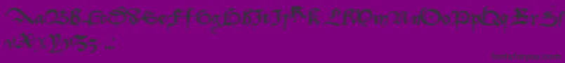 フォントDufay – 紫の背景に黒い文字