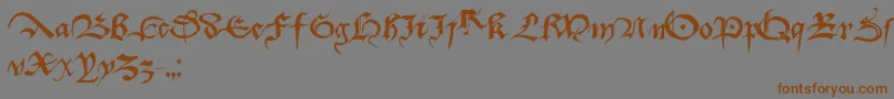 Dufay Font – Brown Fonts on Gray Background