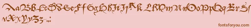 Dufay Font – Brown Fonts on Pink Background