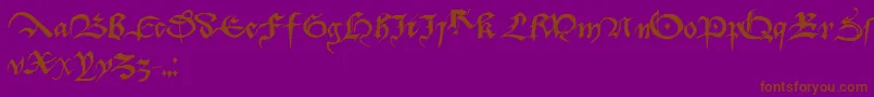 Dufay Font – Brown Fonts on Purple Background