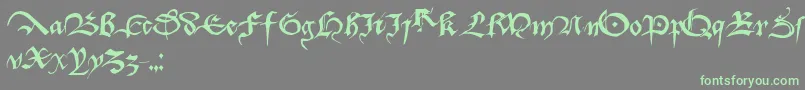 Dufay Font – Green Fonts on Gray Background