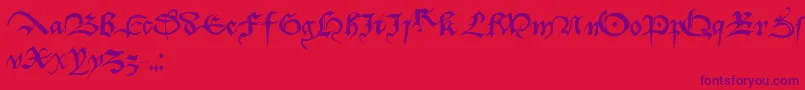 Dufay Font – Purple Fonts on Red Background