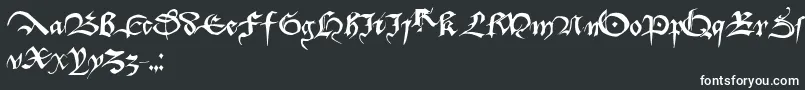 フォントDufay – 黒い背景に白い文字