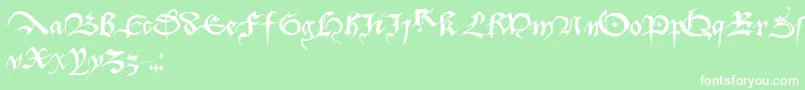 Dufay Font – White Fonts on Green Background