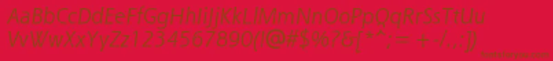 ShannonAttItalic Font – Brown Fonts on Red Background