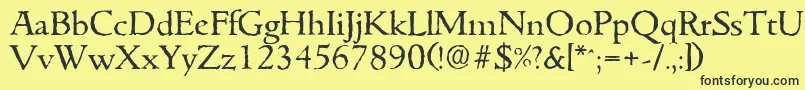 GouditaantiqueRegular Font – Black Fonts on Yellow Background