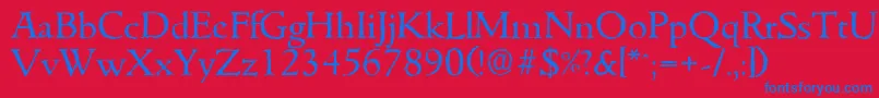 GouditaantiqueRegular Font – Blue Fonts on Red Background