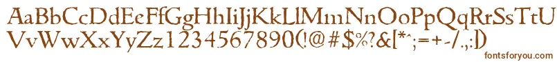 GouditaantiqueRegular Font – Brown Fonts on White Background