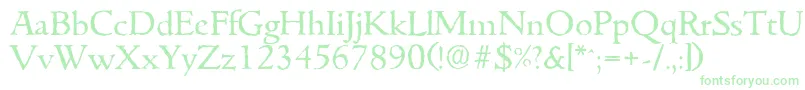 GouditaantiqueRegular Font – Green Fonts on White Background