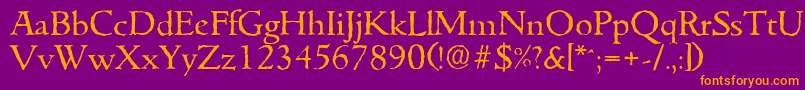 GouditaantiqueRegular Font – Orange Fonts on Purple Background