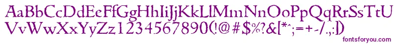 GouditaantiqueRegular Font – Purple Fonts on White Background