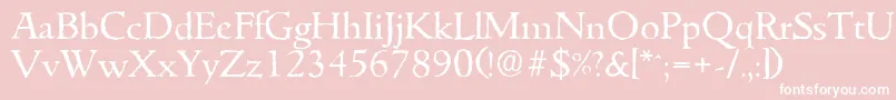 GouditaantiqueRegular Font – White Fonts on Pink Background