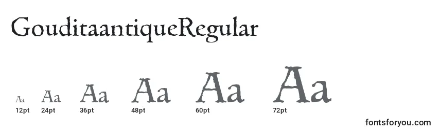 Размеры шрифта GouditaantiqueRegular