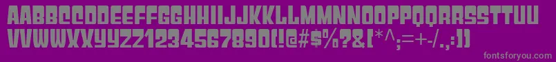 Czcionka GyparodyHv – szare czcionki na fioletowym tle