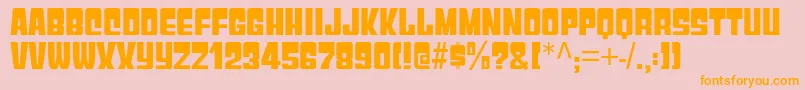 GyparodyHv Font – Orange Fonts on Pink Background