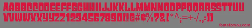 GyparodyHv Font – Red Fonts on Gray Background