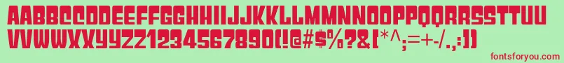 GyparodyHv Font – Red Fonts on Green Background