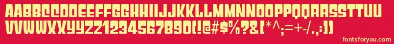 GyparodyHv Font – Yellow Fonts on Red Background
