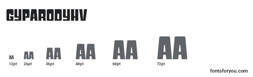GyparodyHv Font Sizes