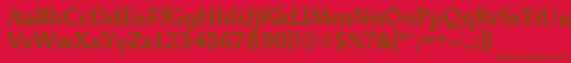 DerringerantiqueBold Font – Brown Fonts on Red Background