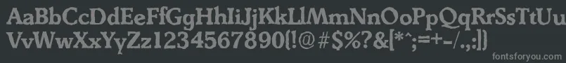 フォントDerringerantiqueBold – 黒い背景に灰色の文字