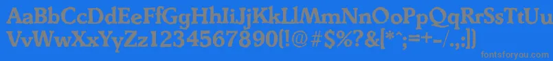 DerringerantiqueBold Font – Gray Fonts on Blue Background